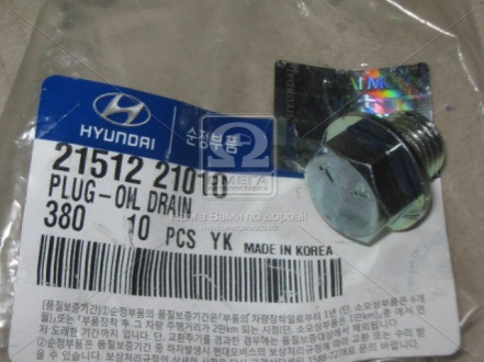 Пробка поддона картера двигателя MOBIS (KIA, Hyundai) 21512-21010 (фото 1)