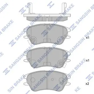 КОЛОДКИ ТОРМ передняя 105 * 42.5 * 16 Hi-Q (SANGSIN) SP1149