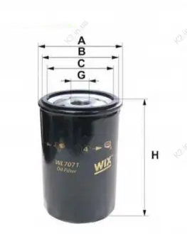 Фильтр масляный BYD F3 WIX WIX FILTERS 471Q-1012950