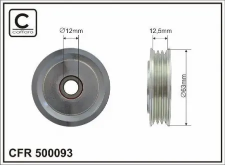 Ролик натяжна ременя приводного Prius 1.5L 00-09 * CAFFARO 500093