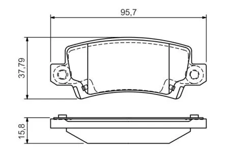 Тормозные колодки дисковые TOYOTA Corolla \ &#039;\&#039; 1.4i, 1.6i 16V \ &#039;\&#039; &gt;&gt; 02 PR2 BOSCH 0986495072 (фото 1)
