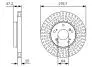 Тормозной диск HONDA Civic \ &#039;\&#039; F \ &#039;\&#039; 1,3-2,2 \ &#039;\&#039; 11 &gt;&gt; BOSCH 0986479B01 (фото 1)
