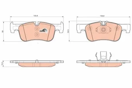 Тормозные колодки дисковые BMW 1 (F20) "1,4-1,6" F "10 >> TRW GDB1935