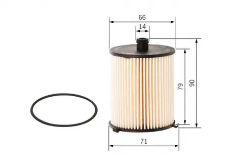 Паливний фільтр дизель TOYOTA Yaris \ '\' 1.4D \ '\' 11 >> BOSCH F026402810