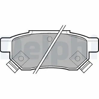 Тормозные колодки дисковые HONDA Civic Coupe "99 >> Delphi LP625