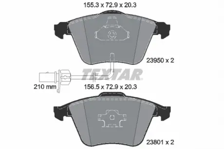 Тормозные колодки к-кт. TEXTAR 2395001