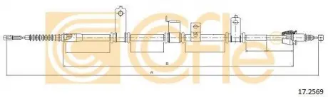 Трос стояночного тормоза COFLE 17.2569