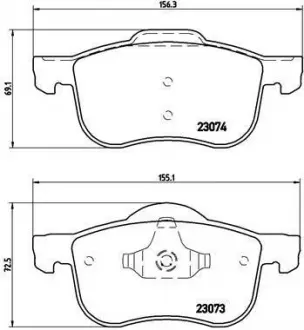Тормозные колодки к-кт. BREMBO P86 016