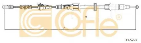 Трос стоянкового гальма COFLE 11.5753