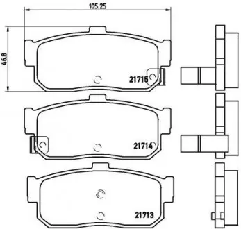 Комплект гальмівних колодок з 4 шт. дисків BREMBO P56 029