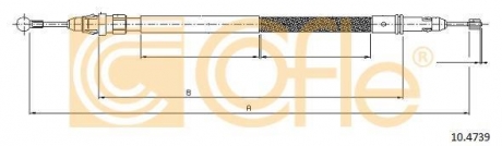 Трос стояночного тормоза COFLE 10.4739 (фото 1)
