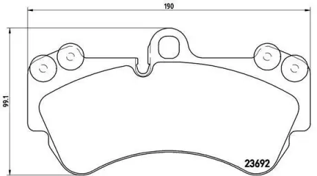 Тормозные колодки к-кт. BREMBO P85 069