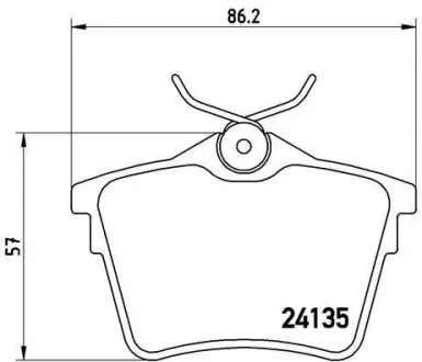 Тормозные колодки к-кт. BREMBO P61 079