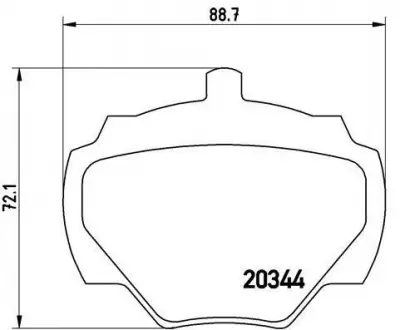 Тормозные колодки к-кт. BREMBO P44 001