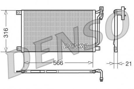 Радиатор кондиционера DENSO DCN05003