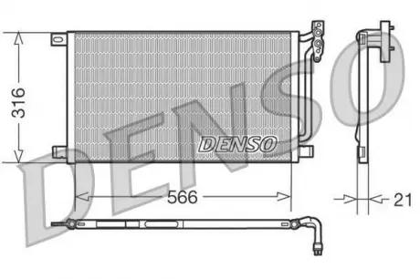 Радиатор кондиционера DENSO DCN05003