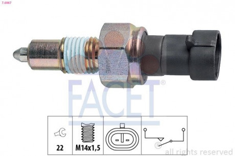 Включатель заднего хода FACET 7.6067