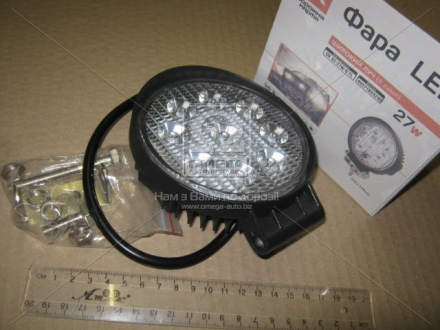 Фара LED круглая 27W. 9 ламп. 110-128мм. широкий луч Dk-Дорожная Карта DK B2-27W-B FL (фото 1)