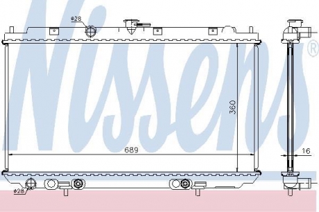 Радиатор охлаждения NISSAN PRIMERA (P12. W12) (02-) NISSENS 67345A (фото 1)