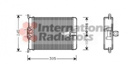 Радиатор отопителя MERCEDES S-CLASS W 140 (91-) Van Wezel 30006187