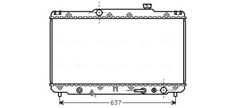 Радиатор охлаждения TOYOTA CAMRY (XV1) (91-) 2.2 i 16V (AVA) AVA AVA COOLING TO2186