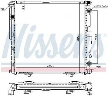 Радіатор охолодження MERCEDES E-CLASS W 124 (84-) 200E NISSENS 62751A