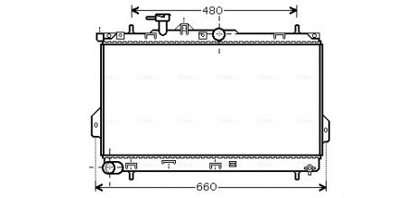 Радиатор охлаждения HYUNDAI MATRIX (FC) (01-) 1.6 i (AVA) AVA AVA COOLING HY2097