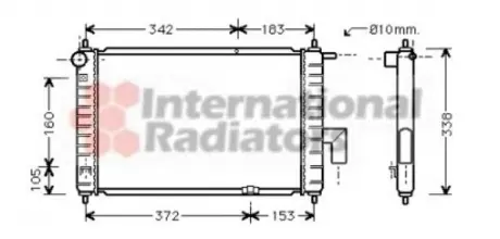 Радіатор охолодження двигуна MATIZ 2 0.8 MT + -AC 01- Van Wezel 81002046