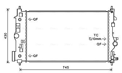 Радиатор охлаждение CHEVROLET CRUZE. OPEL ASTRA J (AVA) AVA AVA COOLING OL2546