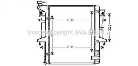 Радіатор охолодження MITSUBISHI L 200 (06-) 2.5 D (AVA) AVA AVA COOLING MTA2202