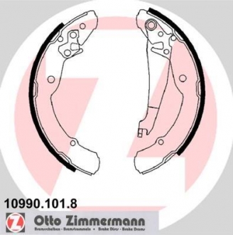 Гальмівні колодки барабанні SEAT Inca-SKODA Octavi ZIMMERMANN 109901018