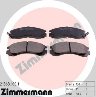 Тормозные колодки перед Mitsubishi L200-Pajero Spo ZIMMERMANN 213631601