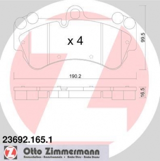 Тормозные колодки перед VW Touareg-Porsche Cayenne ZIMMERMANN 236921651