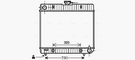 Радиатор охлаждения двигателя MB W123 23/28 AT 76-85 (Ava) AVA COOLING MS2043