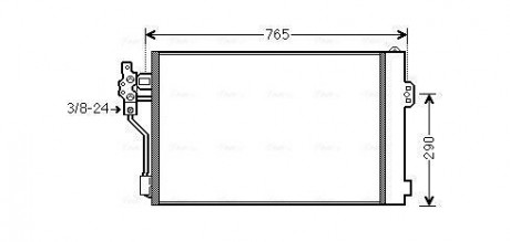 Конденсер кондиционера MB VIANO. VITO W639 (AVA) AVA AVA COOLING MSA5484D