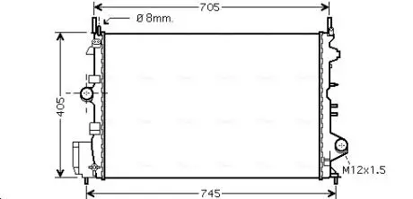 Радіатор охолодження VECTRA C-SIGNUM 18i 05- (AVA) AVA AVA COOLING OLA2462 (фото 1)