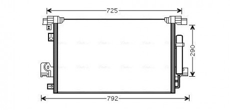 Конденсор кондиционера P4007-OUTLANDER-C-CROSS (Ava) AVA AVA COOLING MT5210D (фото 1)