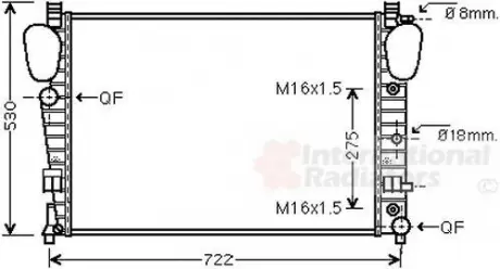 Радиатор охлаждения MERCEDES (пр-во) VAN WEZEL Van Wezel 30002306