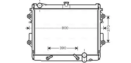 Радіатор охложденія LEXUS LX 570 (07-) (AVA) AVA AVA COOLING TO2491