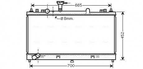 Радиатор охлаждение MAZDA 6 2.5 MT 03 / 05-09 / 07 (AVA) AVA COOLING MZ2224 (фото 1)