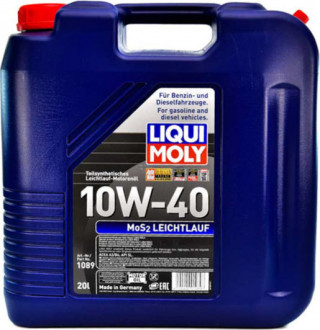 Масло моторное MoS2 Leichtlauf 10W-40 (20 л) LIQUI MOLY 1089 (фото 1)