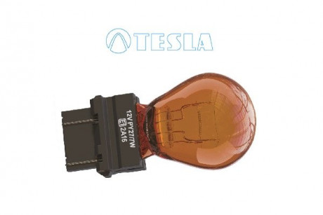 Автолампа Standard PY27/7W W2,5x16q 27 W 7 W оранжевая TESLA B77321