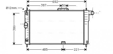 Радиатор охлаждения DAEWOO Espero (AVA) AVA COOLING DWA2004