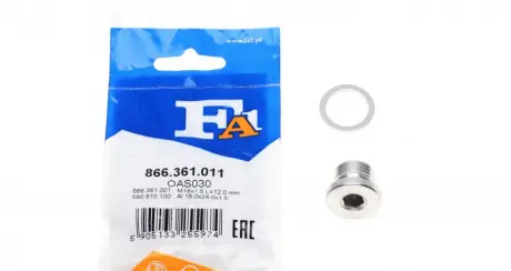Болт піддону з шестигранною головкою FISCHER Fischer Automotive One (FA1) 866.361.011