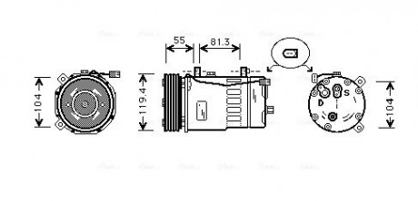 Kомпрессор кондиционера VW (AVA) AVA AVA COOLING AIAK003