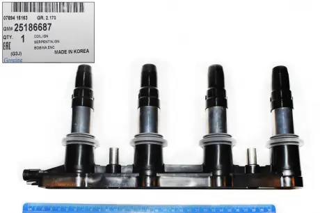 Котушка запалювання T300 Cruze Chevrolet GM 25186687