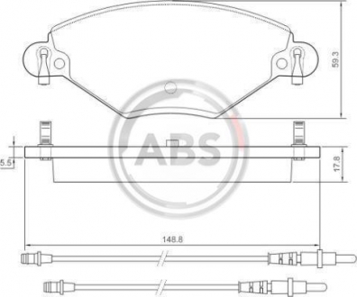 Тормозные колодки дисковые (1 к-т). A.B.S 37277 (фото 1)
