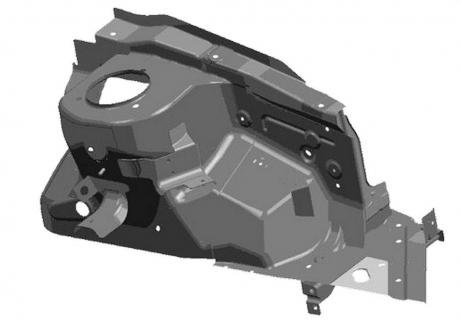 Бризговики передній лівий в зборі CHERY A21-8403030-dy