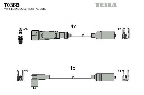 Комплект электропроводки TESLA T036B