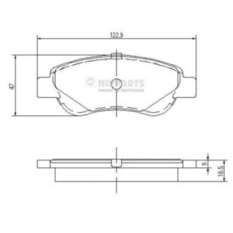 Гальмiвнi колодки дискові NIPPARTS J3602122